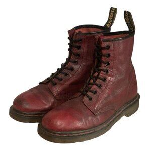 Dr. Martens Red Combat Boots